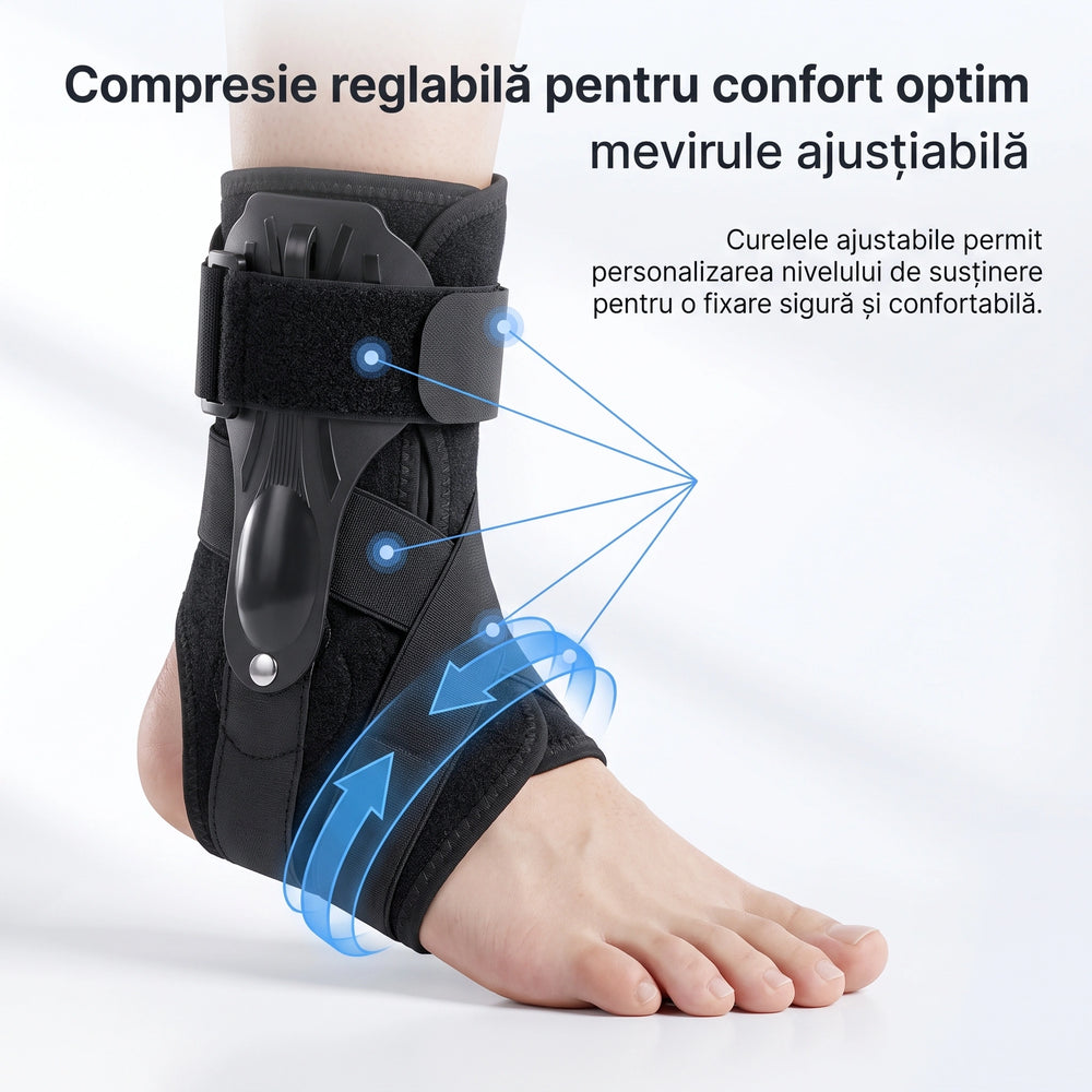 Orteză gleznă cu stabilizare și arcuri de oțel, imaginea 4