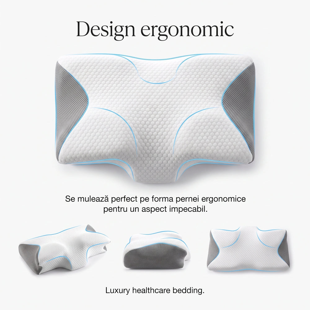 Față de pernă ergonomică din Tencel, imaginea 4