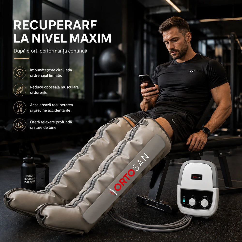 Aparatul de presoterapie cu cronometru și afișaj digital