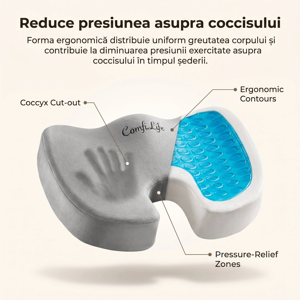 Perna ORTO COCCIS Gel Catifea cu gel răcoritor