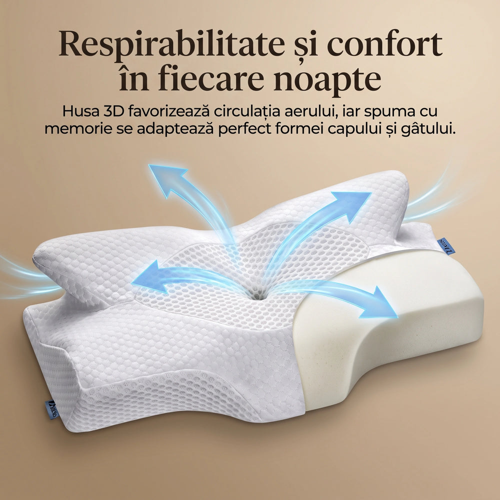 Pernă cervicală ortopedică CERVI-SAN Memory, imaginea 4