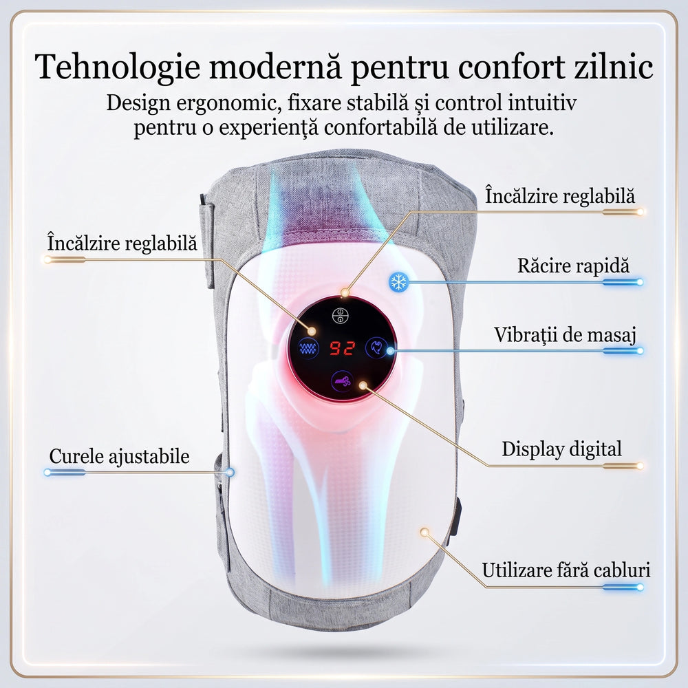 Aparat masaj genunchi 3 în 1 cu compresie aer, imaginea 4