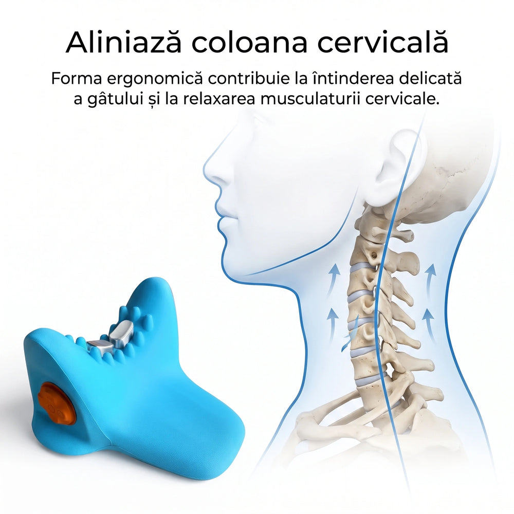 Perna de tracțiune cervicală cu vibrații și încălzire