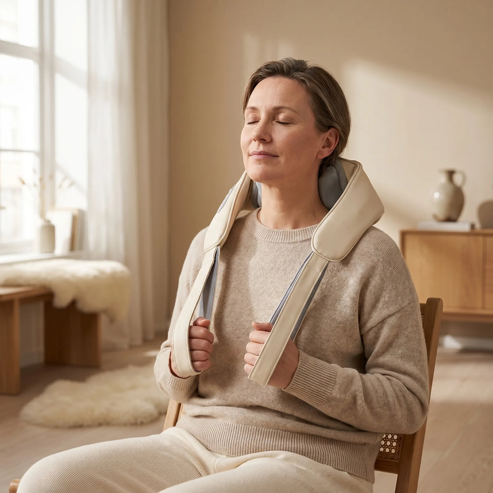 Aparatul de masaj Shiatsu pentru gât și umeri, cu funcție de încălzire