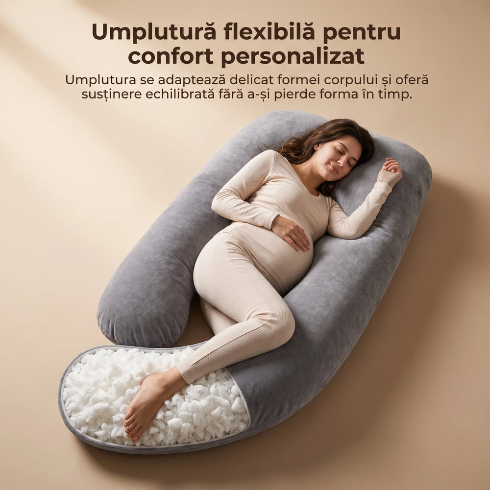 Pernă pentru corp multifuncțională pentru sarcină, imaginea 4