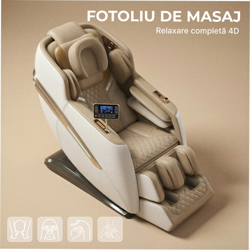 Role 4D si sina SL-Track pe fotoliul de masaj Quitus