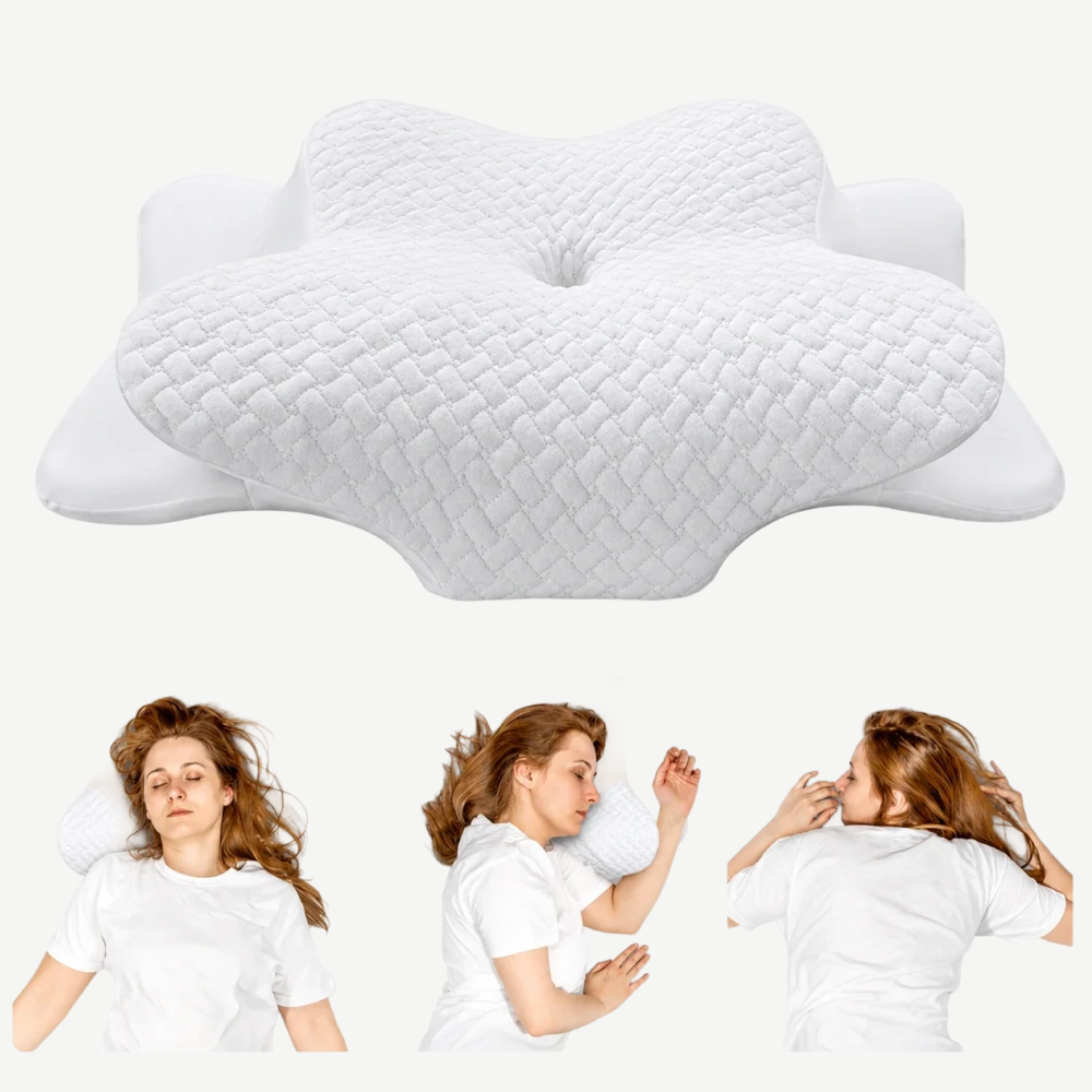 Perna cervicala ortopedica CERVI-SAN Confort memory foam fermitate moale, Alb