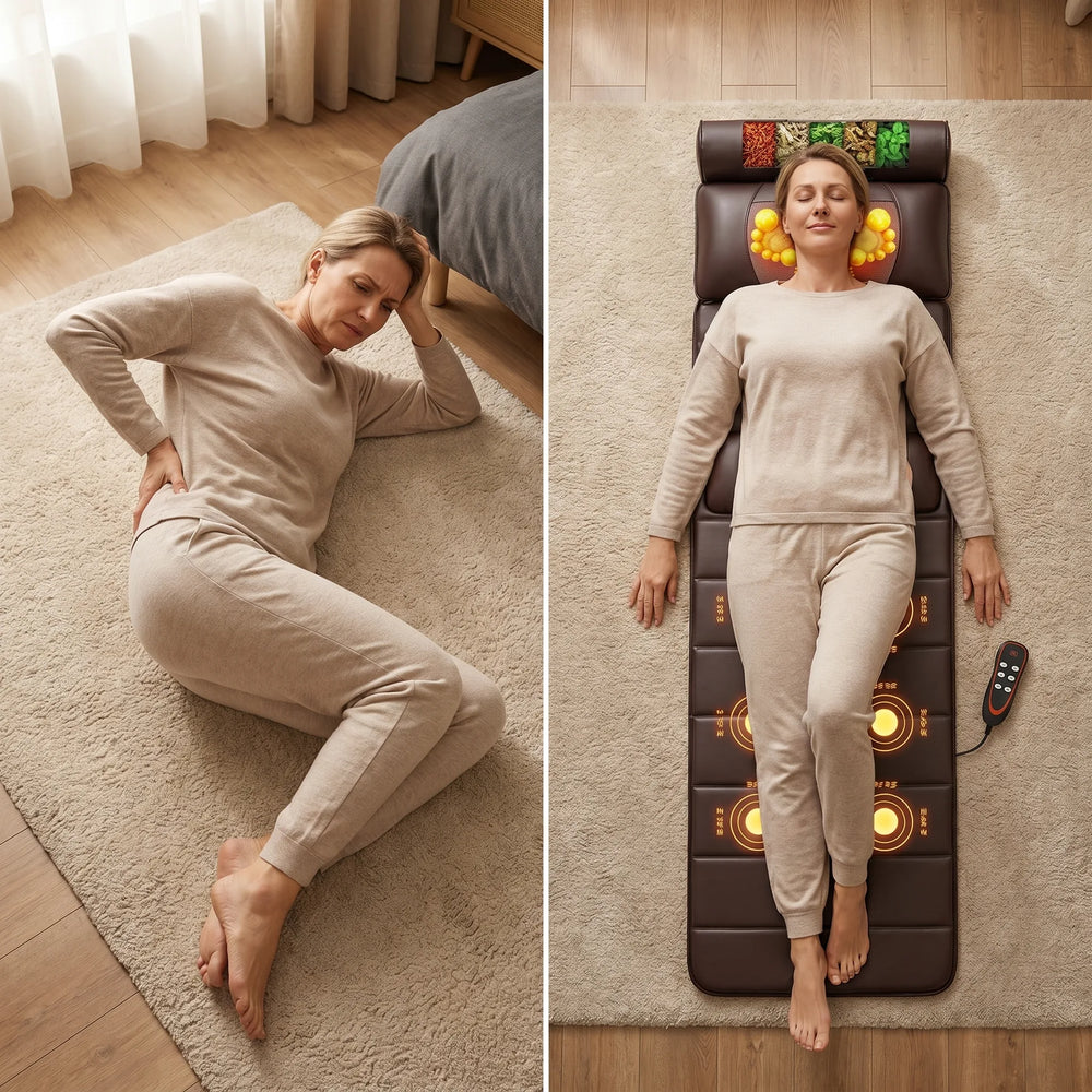 Saltea de masaj cu role Shiatsu și încălzire WellnessFlex 360