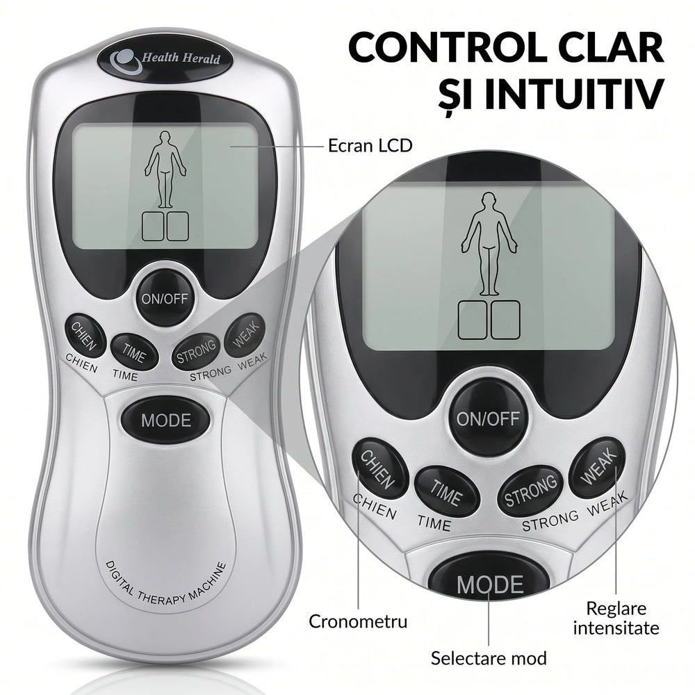 Electrostimulator muscular cu 4 electrozi, imaginea 4