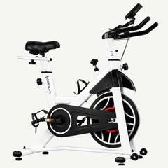 Bicicletă fitness spinning Ortosan SAN301 albă, volantă 13 kg