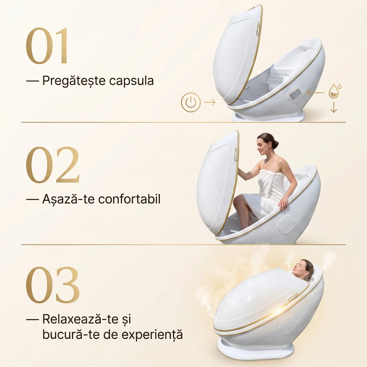 Capsula TherapySteamSpa cu aromaterapie