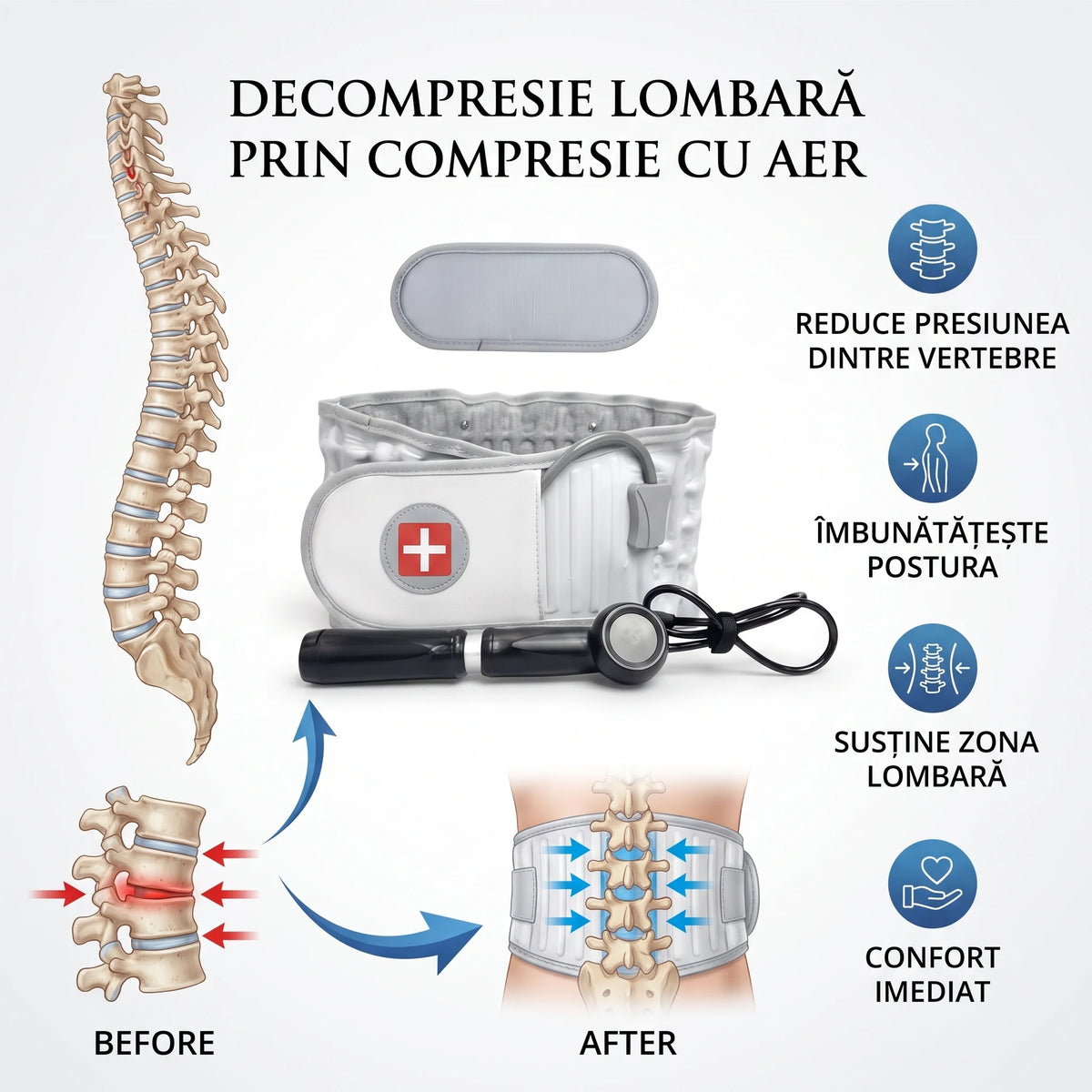 Centură decompresie lombară ORTO LOMBAR 15, imaginea 6