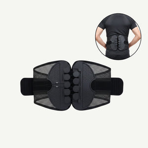 Centura de decompresie lombara, cu sistem de scripete pentru leziuni ale discului si spasme musculare ale spatelui, reglabila, Negru
