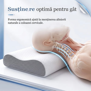 CERVI-SAN REGLABIL, perna cervicala pentru dormit, inaltime reglabila, 3 straturi – imaginea 4