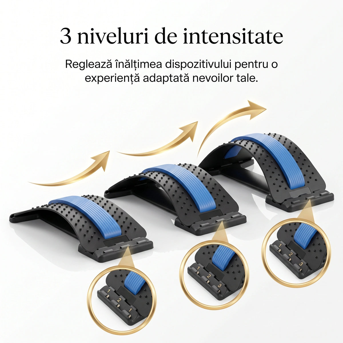 ORTO CORECT Corector coloana, presopunctura, ajustabil, Negru/Albastru – imaginea 4