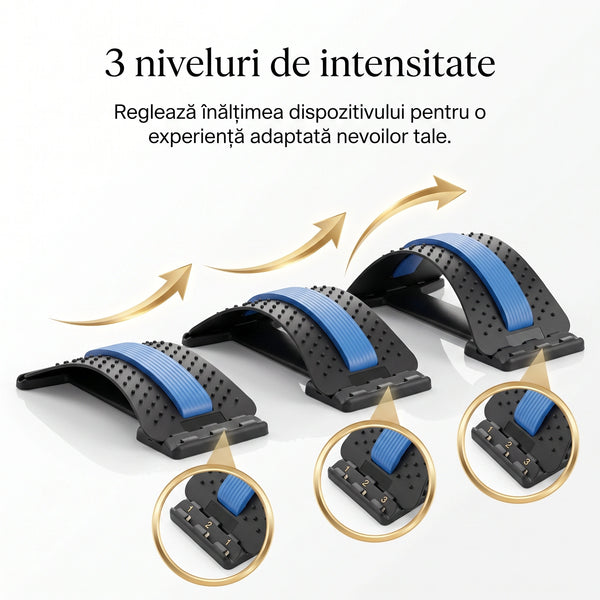 ORTO CORECT Corector coloana, presopunctura, ajustabil, Negru/Albastru – imaginea 4