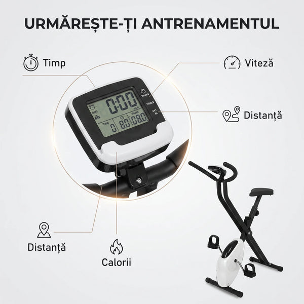 Bicicletă fitness pliabilă cu rezistență reglabilă, imaginea 4