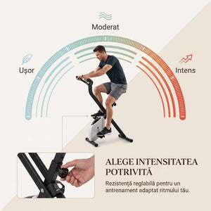 Bicicletă fitness pliabilă cu rezistență reglabilă, imaginea 5