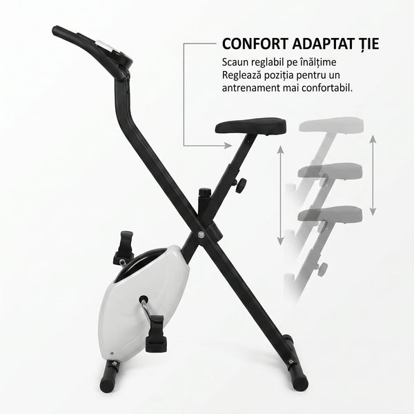 Bicicletă fitness pliabilă cu rezistență reglabilă, imaginea 6