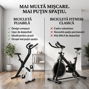 Bicicletă fitness pliabilă cu rezistență reglabilă, imaginea 8