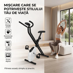 Bicicletă fitness pliabilă cu rezistență reglabilă, imaginea 9