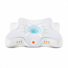 Perna cervicala ortopedica CERVI-SAN Relax memory foam pentru gat si umeri, Alb