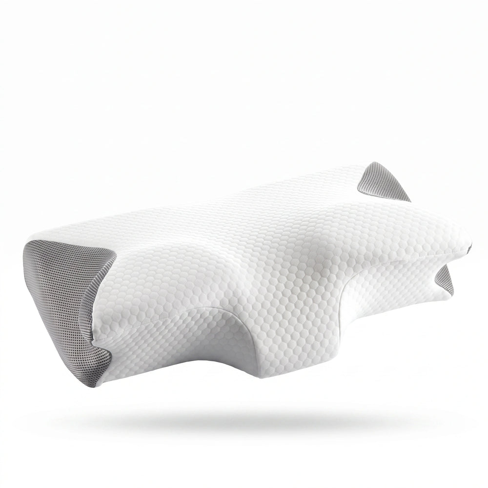Fata de perna ergonomica Tencel, 60×40×12 cm, Alb