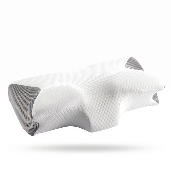 Fata de perna ergonomica Tencel, 60×40×12 cm, Alb