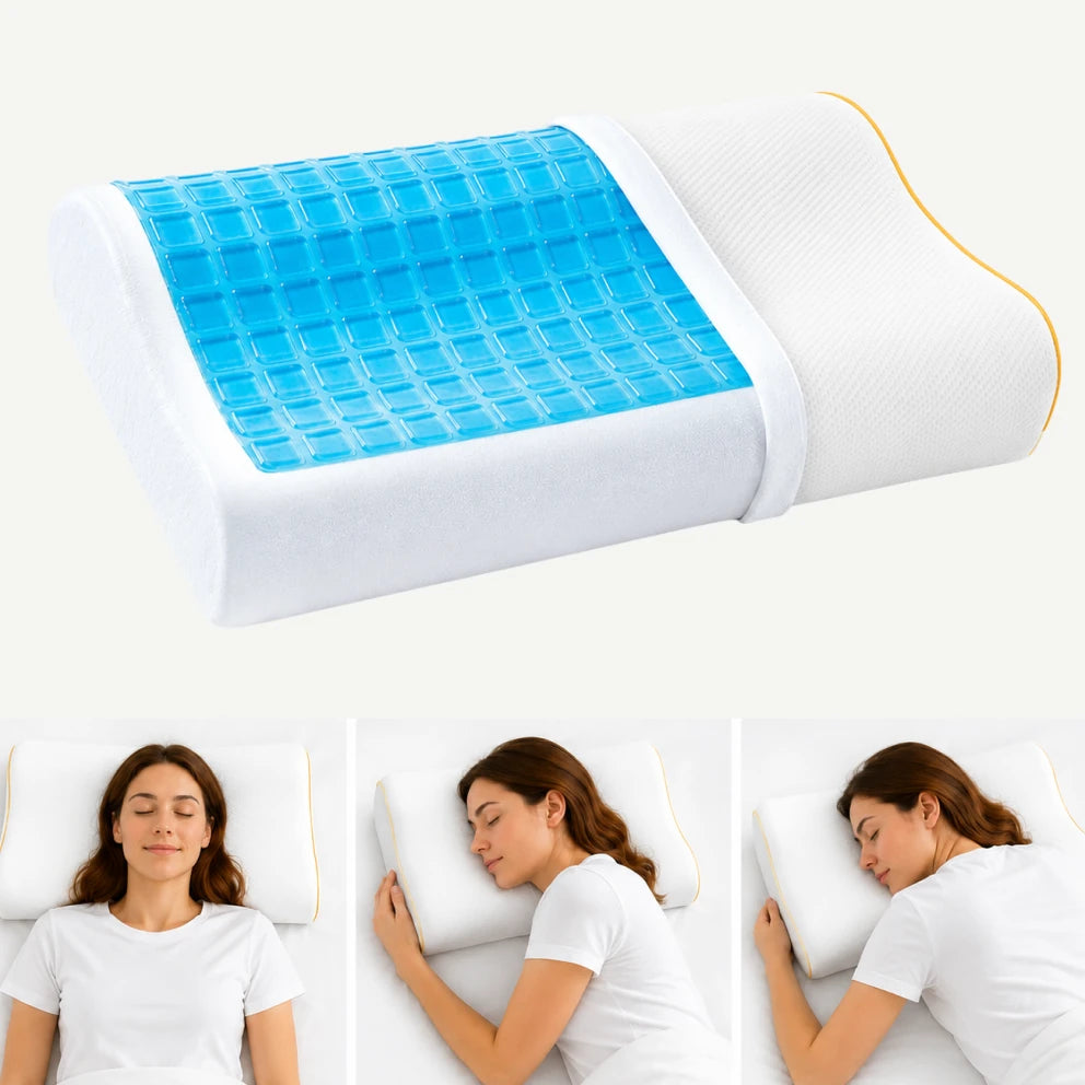 Pernă ortopedică cervicală CERVI-SAN Gel din memory foam cu gel