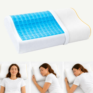 Pernă ortopedică cervicală CERVI-SAN Gel din memory foam cu gel