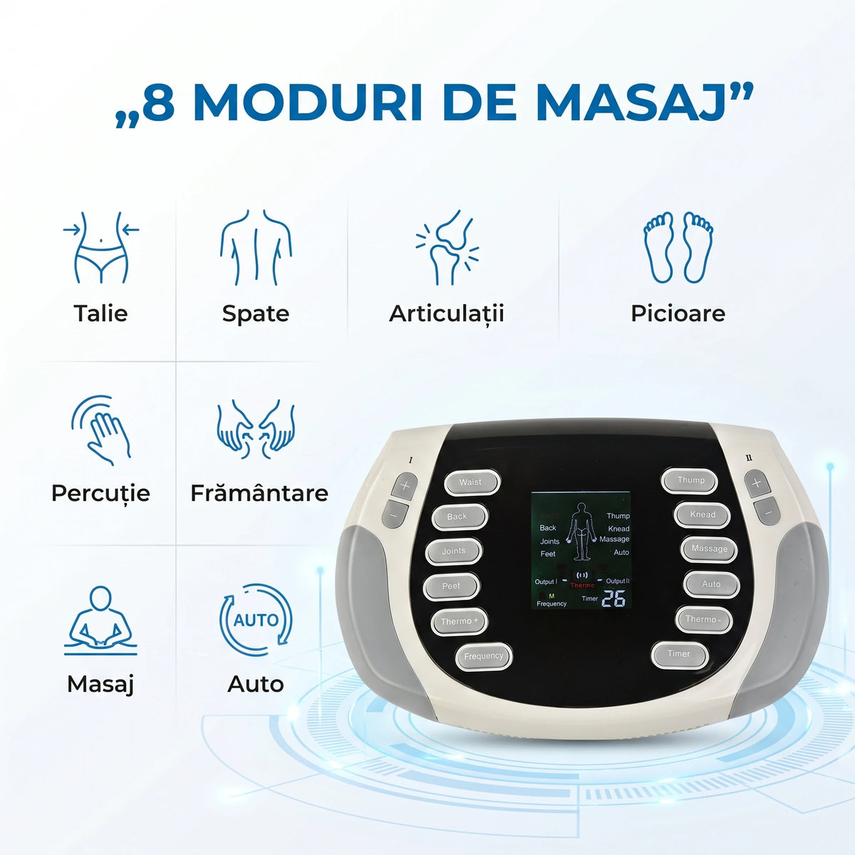 Aparat fizioterapie TENS cu ecran LCD, imaginea 4