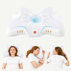 Pernă cervicală ortopedică CERVI-SAN Relax din memory foam, albă
