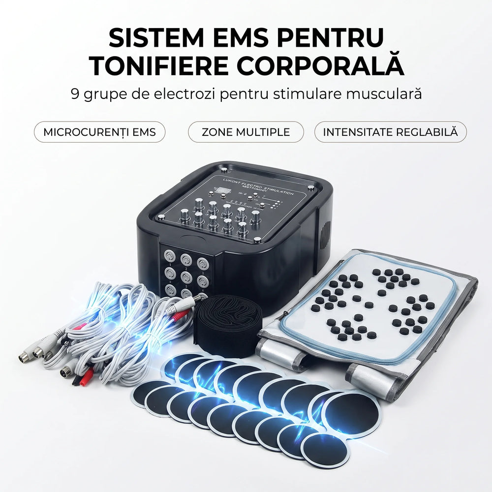 Aparat EMS cu microcurenți pentru tonifiere corporală