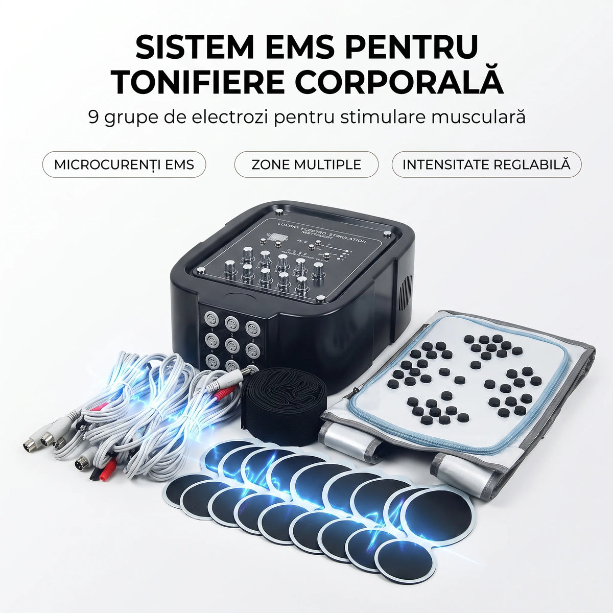 Aparat EMS cu microcurenți pentru tonifiere corporală