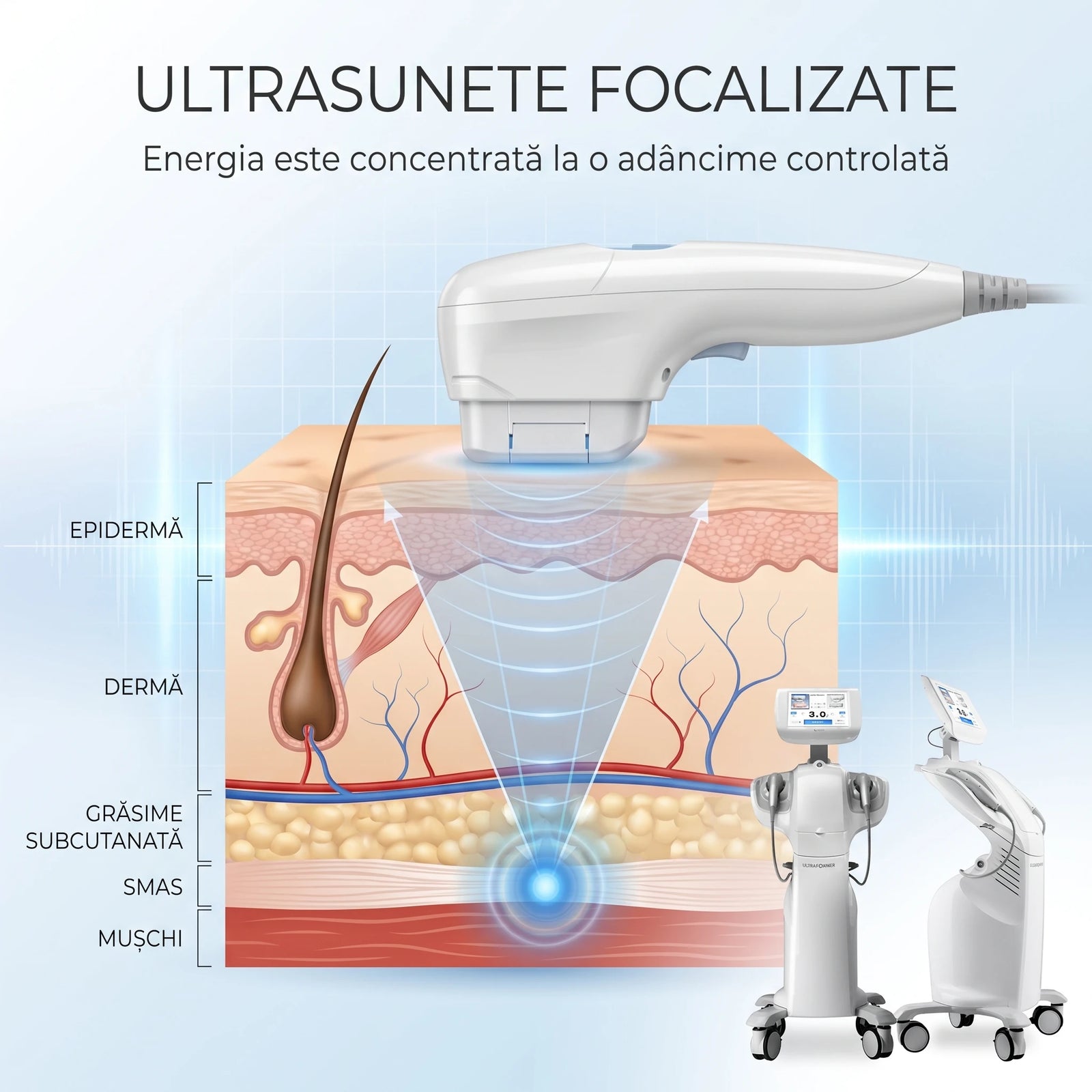 Aparat profesional HIFU Ultra 7D cu ultrasunete, imaginea 5
