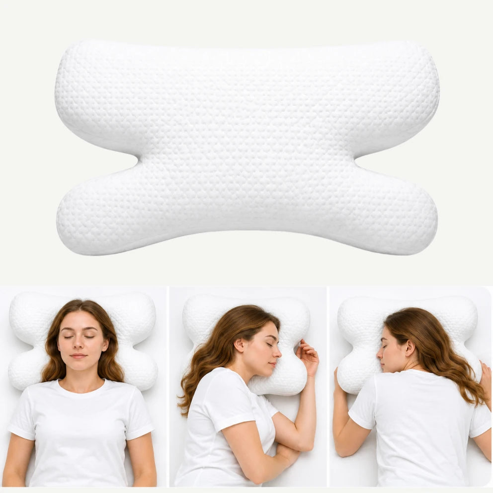Pernă cervicală ortopedică CERVI-SAN Antirid, cu memory foam mărunțit