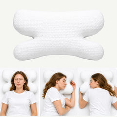 Pernă cervicală ortopedică CERVI-SAN Antirid, cu memory foam mărunțit