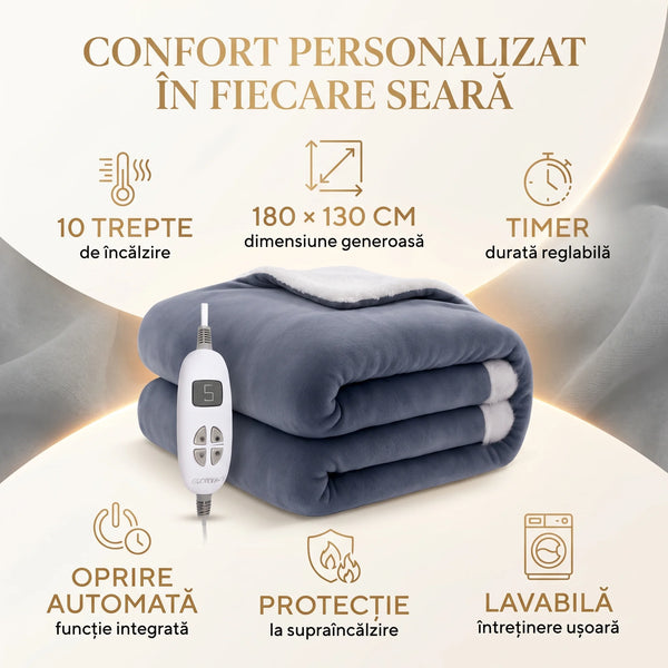 Pătură electrică cu încălzire și telecomandă, imaginea 10