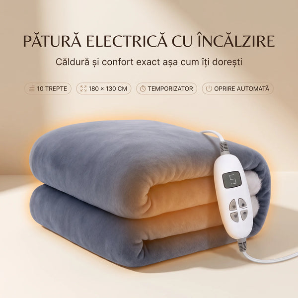 Pătură electrică cu încălzire și telecomandă, imaginea 4