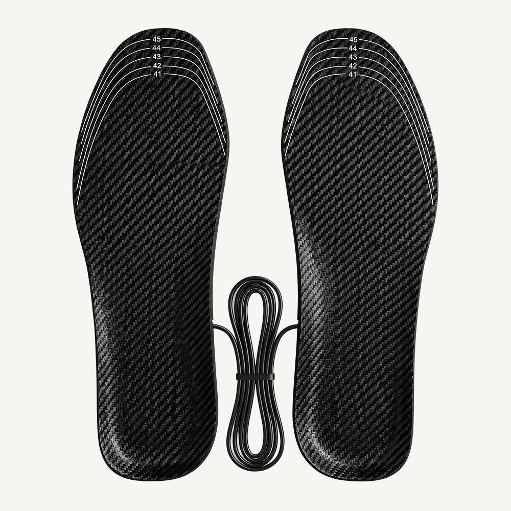 Branturi cu incalzire USB, fibra de carbon, reglabile 41-46, Negru