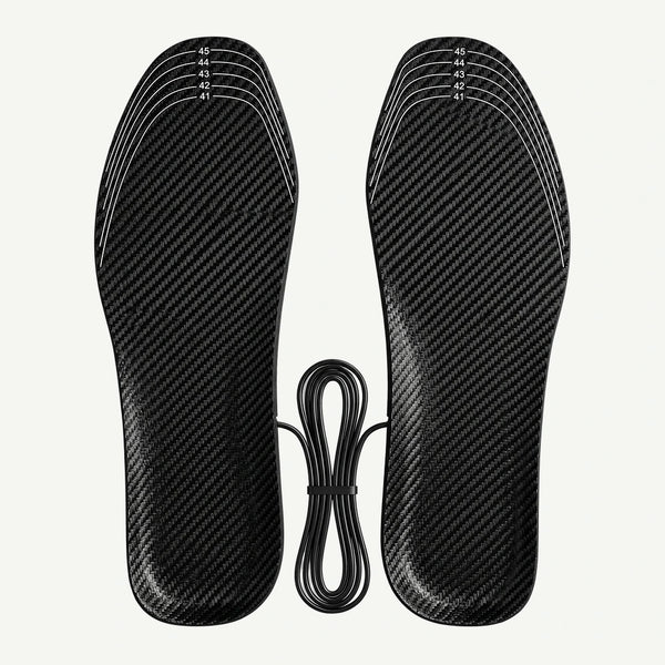 Branțuri cu încălzire USB din fibră de carbon, negre