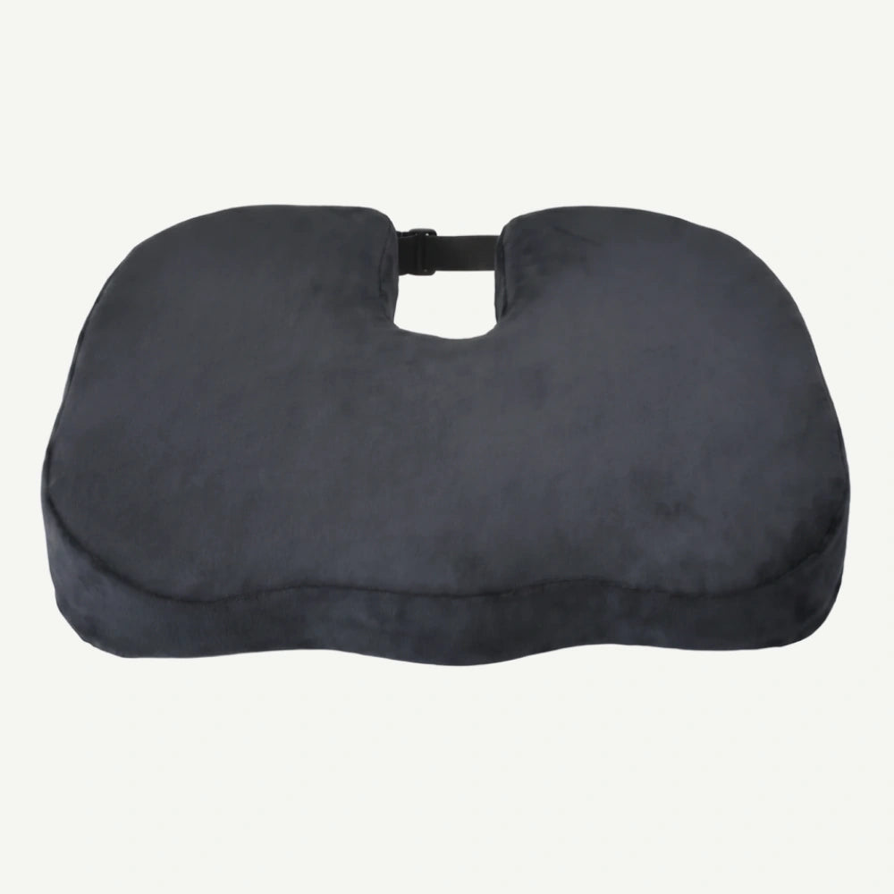 Perna ortopedica sezut memory foam cu gel si ventilatie ORTO COCCIS Aero-Gel, husa catifea