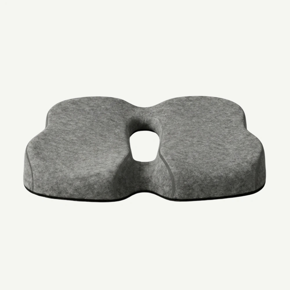 Perna ortopedica sezut tripla protectie prostata/hemoroizi/coccis, memory foam, Gri