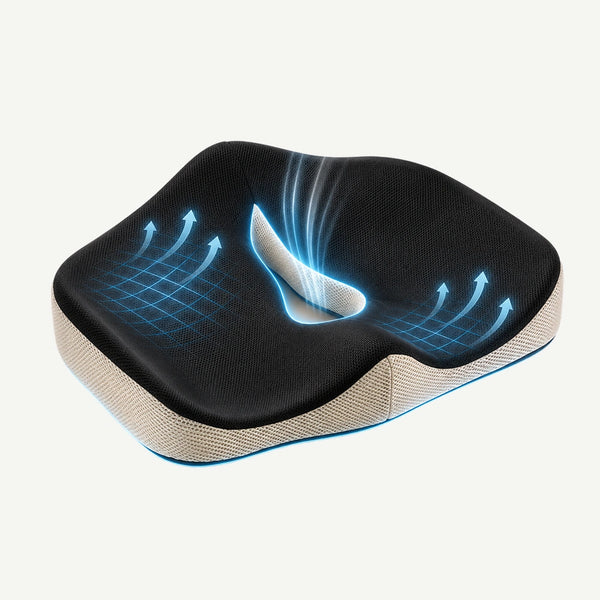 Perna ortopedica sezut ORTO COCCIS STRONGER, spuma memorie fermitate extra, husa Mesh
