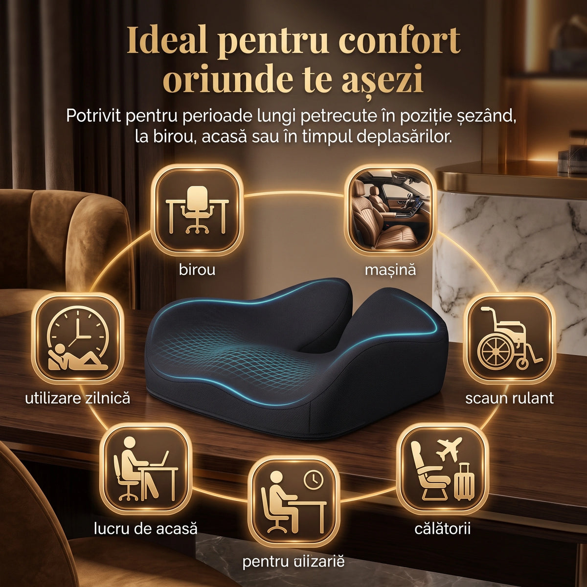 Pernă ortopedică de șezut ORTO COCCIS Plus, imaginea 6