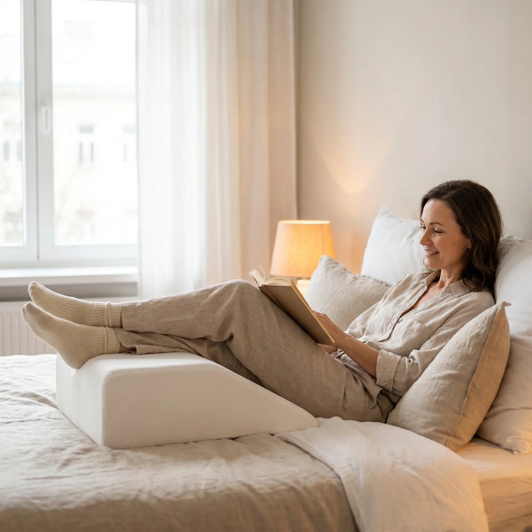 Pernă ortopedică ridicare picioare din memory foam, imaginea 6