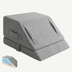 Pernă ortopedică gri pentru ridicarea picioarelor, din memory foam
