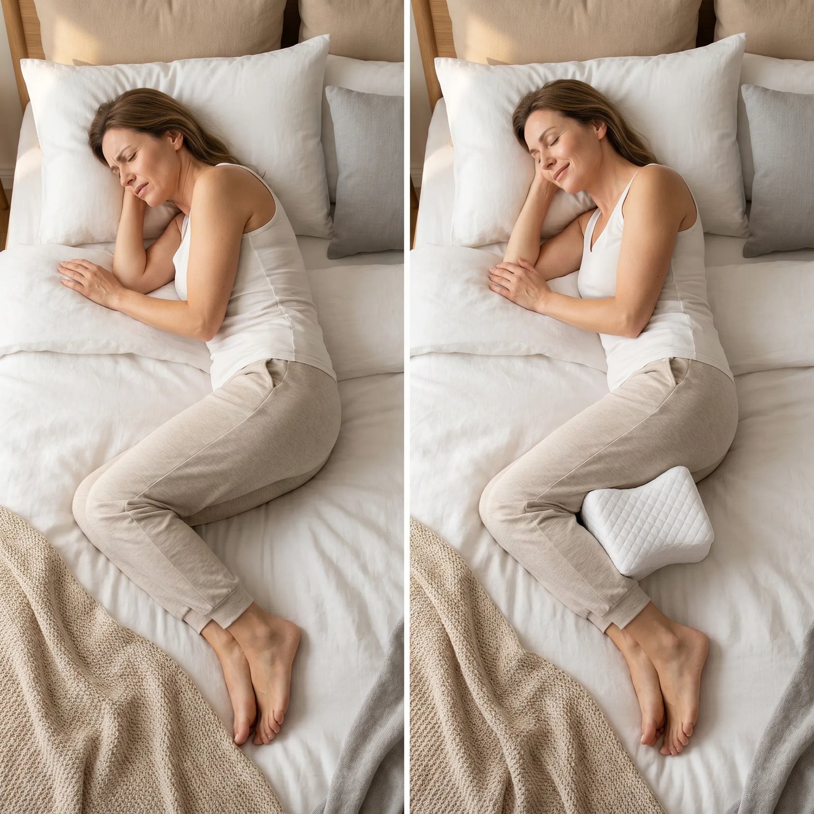 Pernă ortopedică pentru genunchi din memory foam, imaginea 5