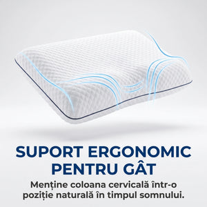 Perna ortopedica cervicala memory foam cu gel si ventilatie AERO-SAN Gel – imaginea 2