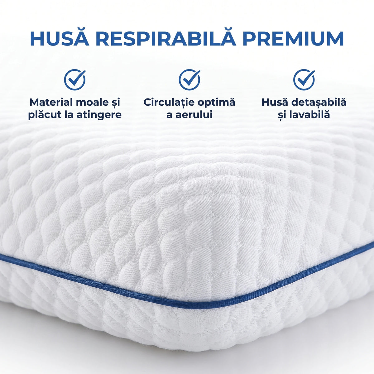 Perna ortopedica cervicala memory foam cu gel si ventilatie AERO-SAN Gel – imaginea 4